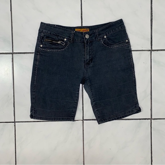 Y2K Out Jeans Over the knee Short Capri Short Jean - Picture 9 of 9